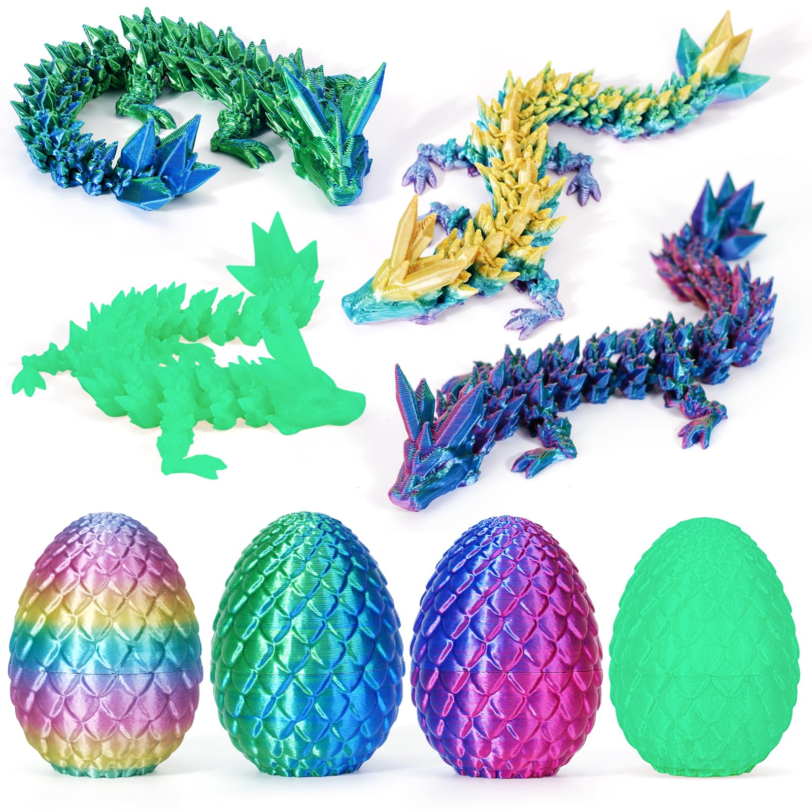 Amazon.com: 4Pcs 3D Printed Dragon Eggs with Dragon Inside